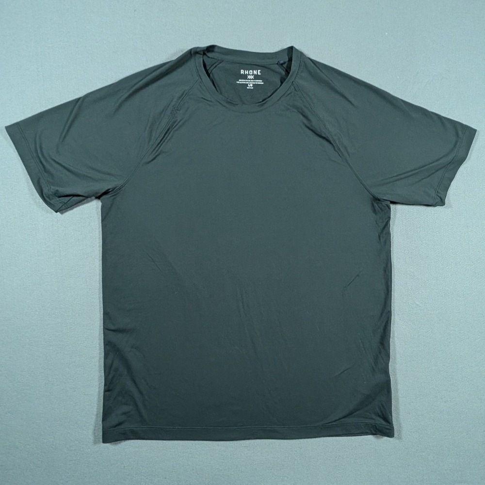 Rhone Reign Short Sleeve T-Shirt Mens Large Green Performance Activewear 100305